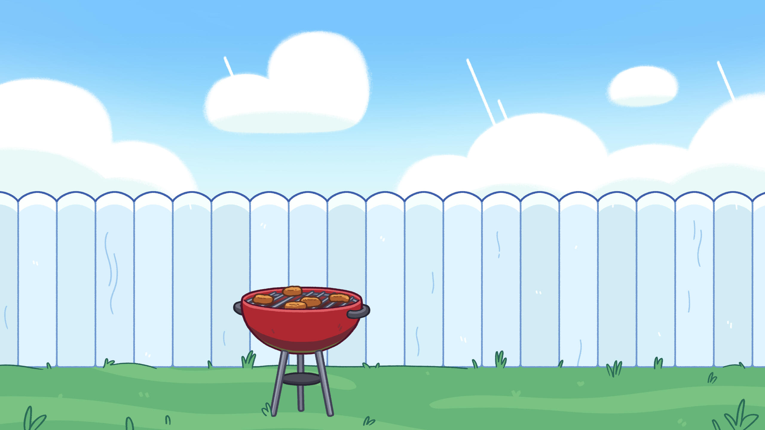 Backyard Cookout background paint for TheOdd1sOut, done in Clip Studio