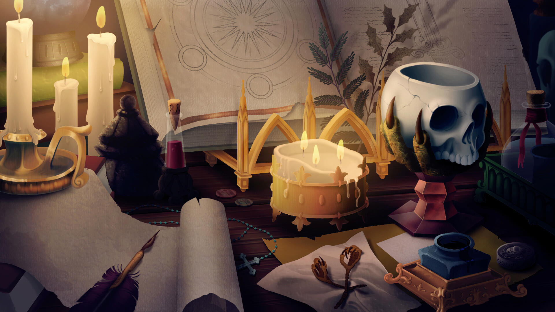 Desk close-up done for a music video, done in Photoshop